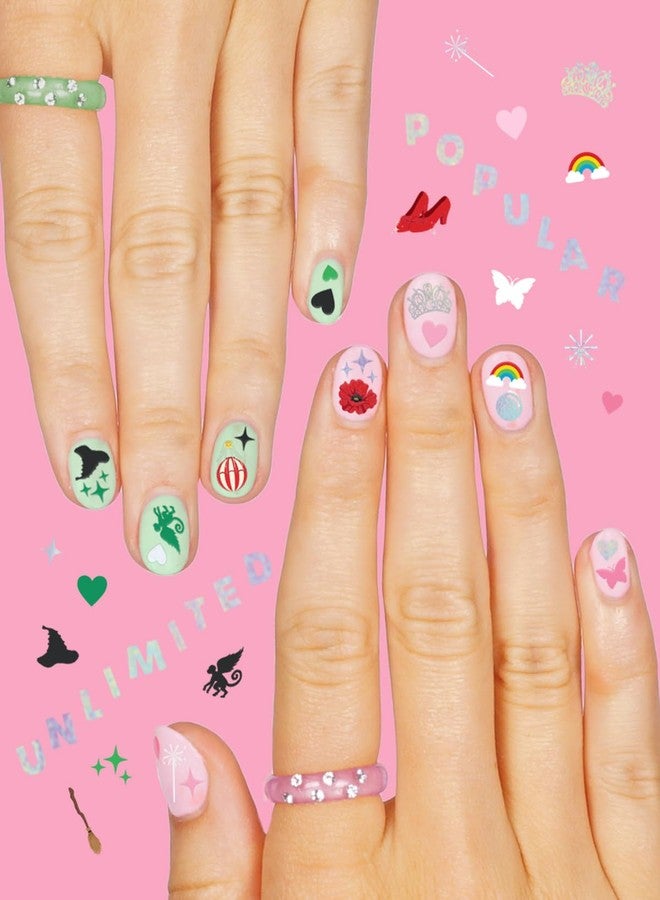 xo, Fetti Pink + Green Witch Nail Stickers - 604 pcs. | Birthday Decorations, Cute Girl Party Favor, Manicure Accessory, Kids Wizard Supplies - Image 2